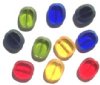 10 14mm Flat Cut Fire Polished Oval Window Mix